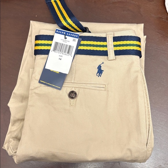 Ralph Lauren Other - Ralph Lauren Beige Trousers with Striped Belt